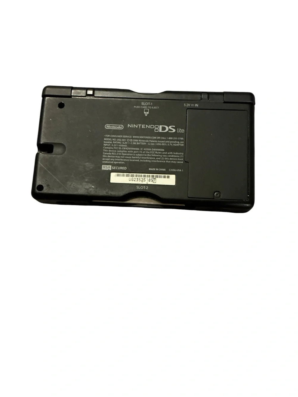 Nintendo Blue Clamshell Handheld Console with Black Trim